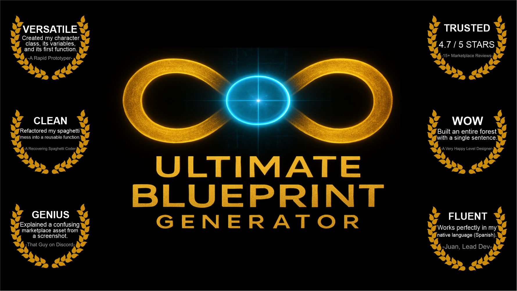 Official logo for Ultimate Blueprint Generator, the AI co-pilot for Unreal Engine.