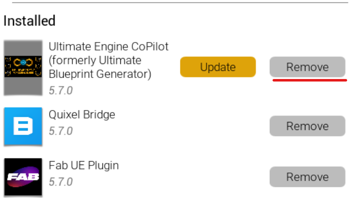 Rimuovi Plugin